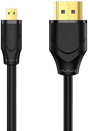 Кабель Mindpure micro HDMI - HDMI, 2 м черный