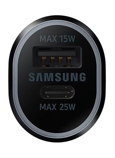 Автомобильное зарядное устройство Samsung USB Type-C DUO (25W+15W) черный фото 4