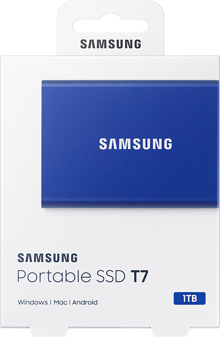 Внешний накопитель Samsung SSD USB 3.2 T7 1 ТБ синий MU-PC1T0H/WW MU-PC1T0H/WW - фото 8