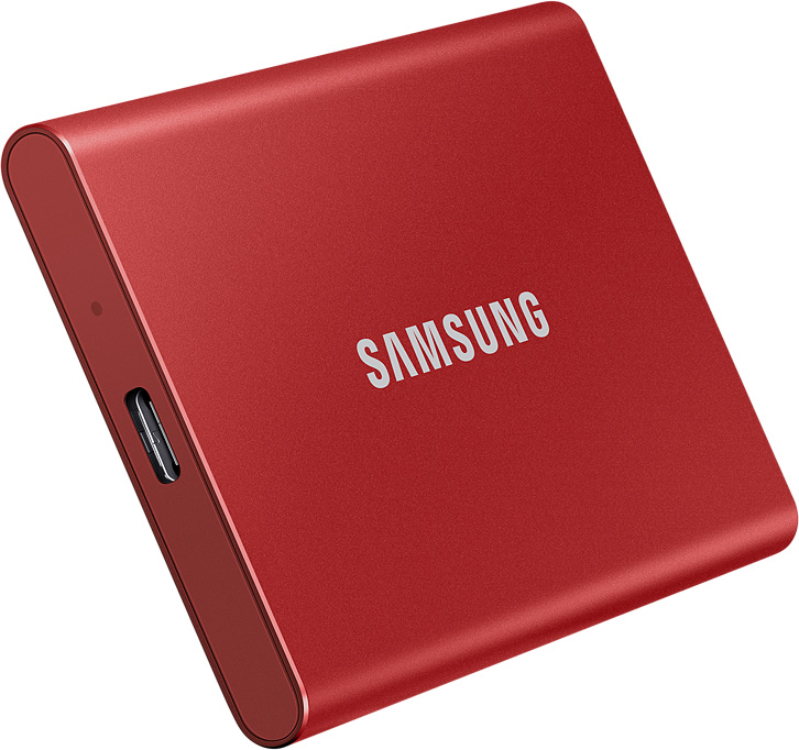 Внешний накопитель Samsung SSD USB 3.2 T7 1 ТБ красный фото 7