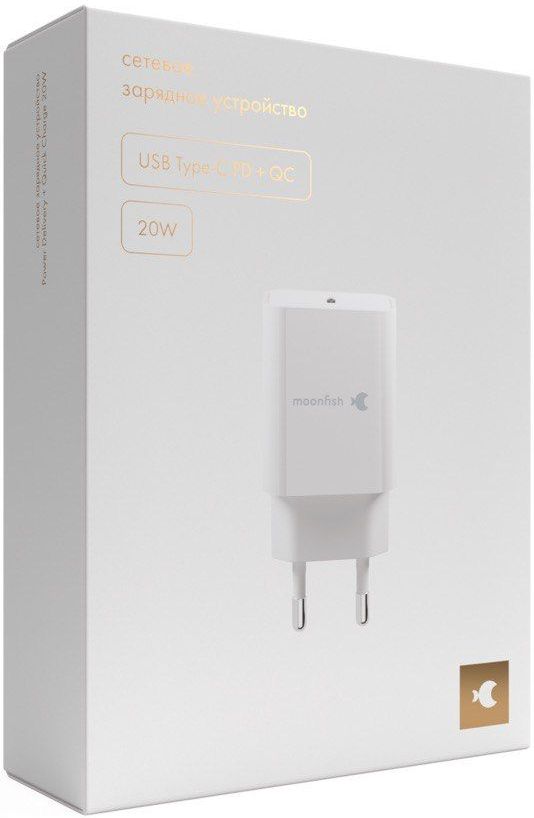 Сетевое зарядное устройство moonfish Сетевое зарядное устройство moonfish USB-C, PD, 20 Вт белый фото 2