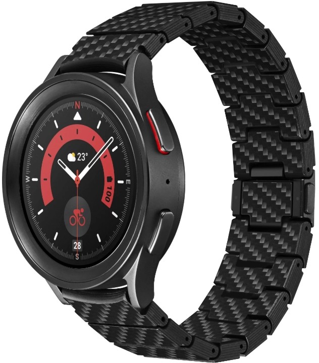 Ремешок Pitaka Carbon Fiber Galaxy Watch6, карбон черный