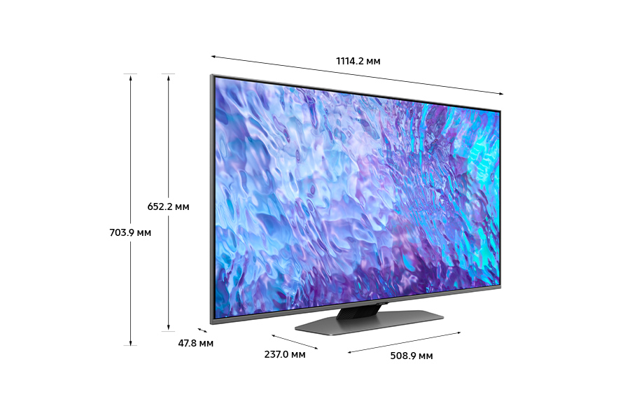 Телевизор Samsung 50'' QLED 4K Q80C серебристый QE50Q80CAUXRU - фото 5
