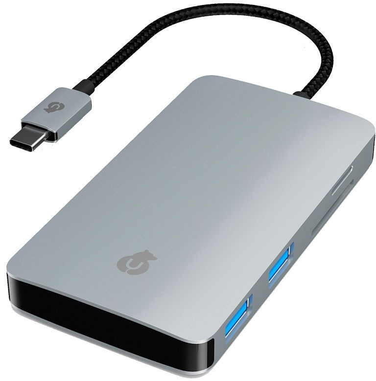 Адаптер uBear LINK USB-C 7 in 1 серебристый HB01SL01-TC