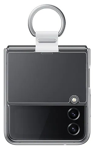 Чехол Samsung Clear Cover with Ring для Z Flip4 прозрачный EF-OF721CTEGRU - фото 1