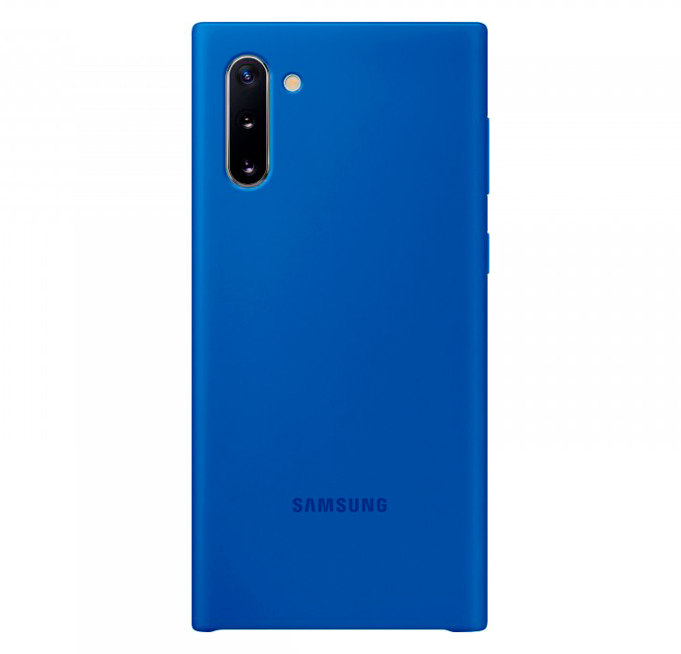 Чехол Samsung Silicone Cover для Galaxy Note10 синий