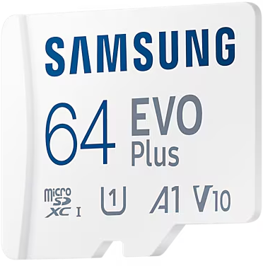 Карта памяти Samsung MicroSDXC 64Гб EVO Plus CL10 с адаптером белый фото 3