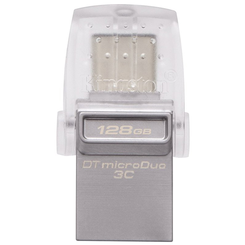 Флеш-накопитель Kingston DataTraveler MicroDuo 3C 128 Гб прозрачный
