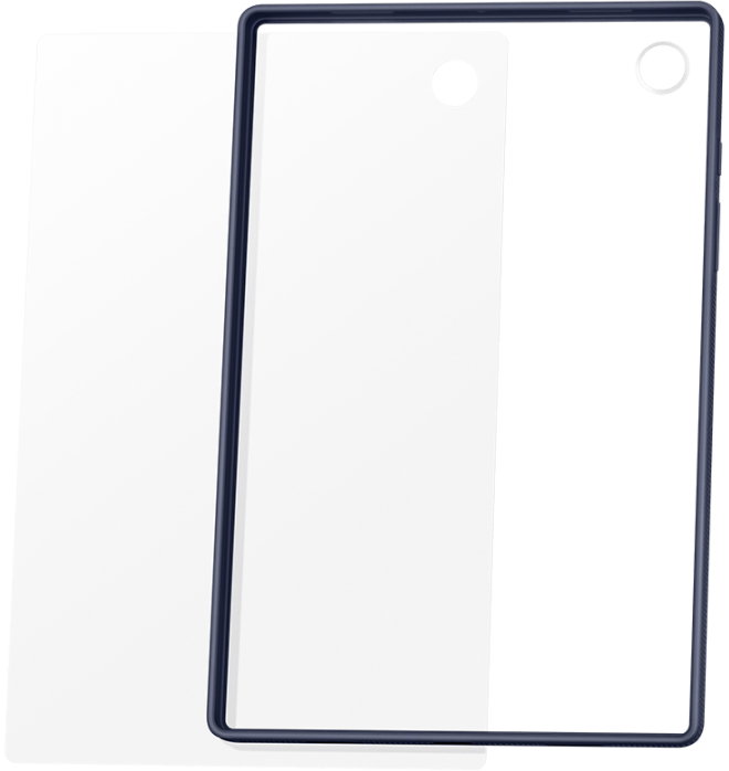Чехол Samsung Clear Edge Cover Tab A8 прозрачный с темно-синей рамкой EF-QX200TNEGRU, цвет темно-синий - фото 7