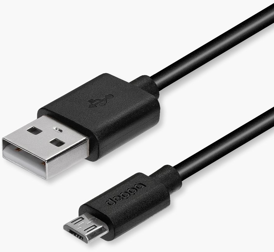 Кабель Deppa USB - micro USB черный 72103 - фото 2