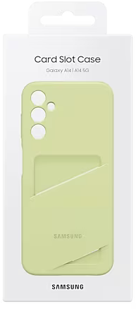 Чехол Samsung Card Slot Cover A14 лайм EF-OA146TGEGRU - фото 7