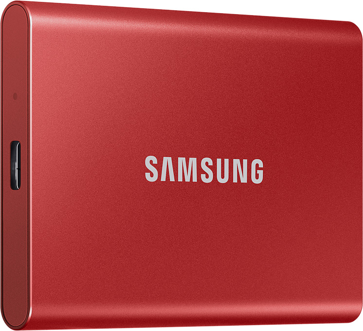 Внешний накопитель Samsung SSD USB 3.2 T7 1 ТБ красный MU-PC1T0R/WW
