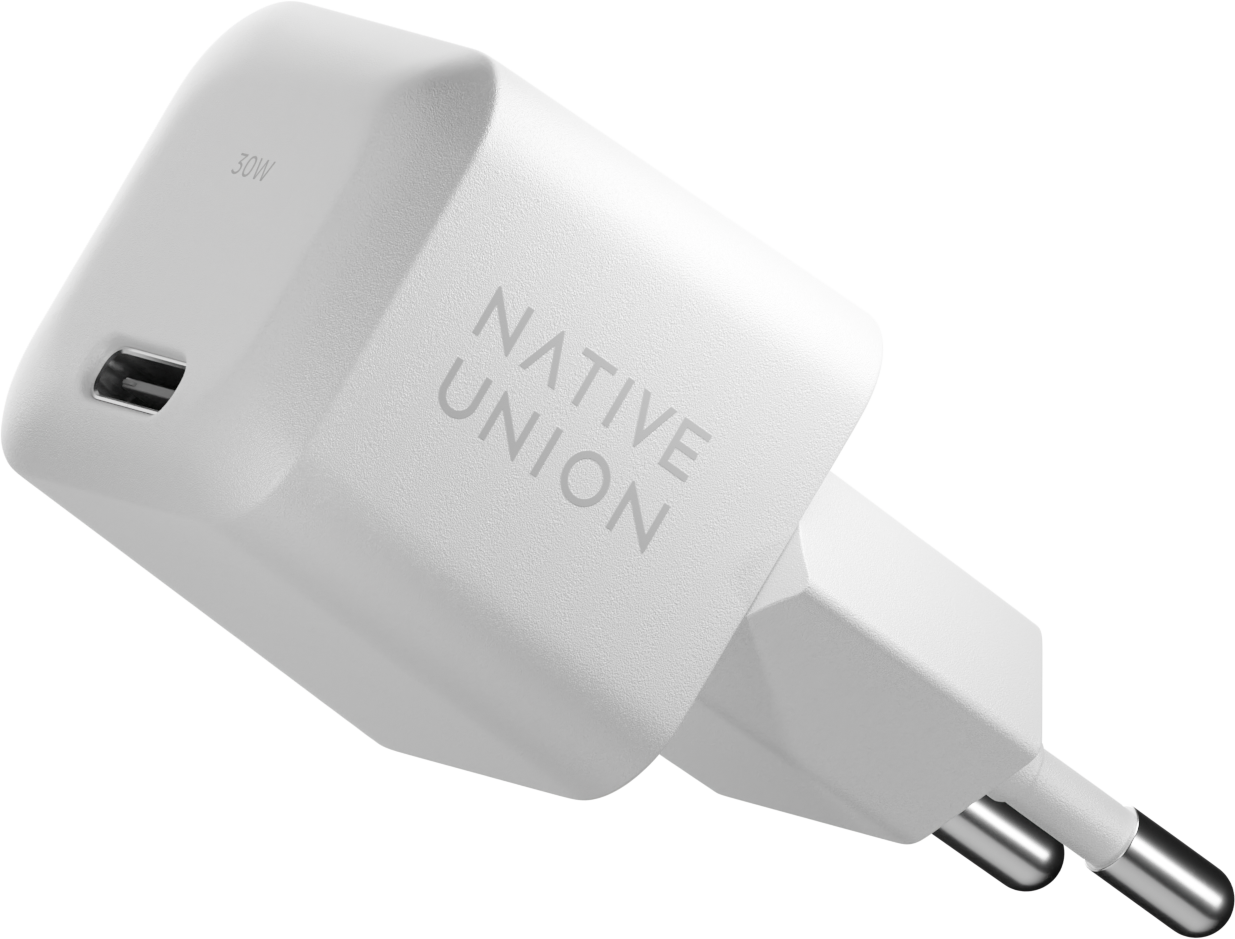 Сетевое зарядное устройство Native Union Fast GaN Charger USB-C, PD, 30Вт  белый купить на фирменном сайте galaxystore в Москве, цены на Сетевое зарядное  устройство Native Union Fast GaN Charger USB-C, PD, 30Вт