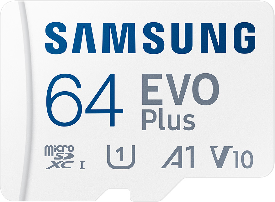 Карта памяти Samsung MicroSDXC EVO Plus 64 ГБ MB-MC64KA-KR, цвет белый - фото 1
