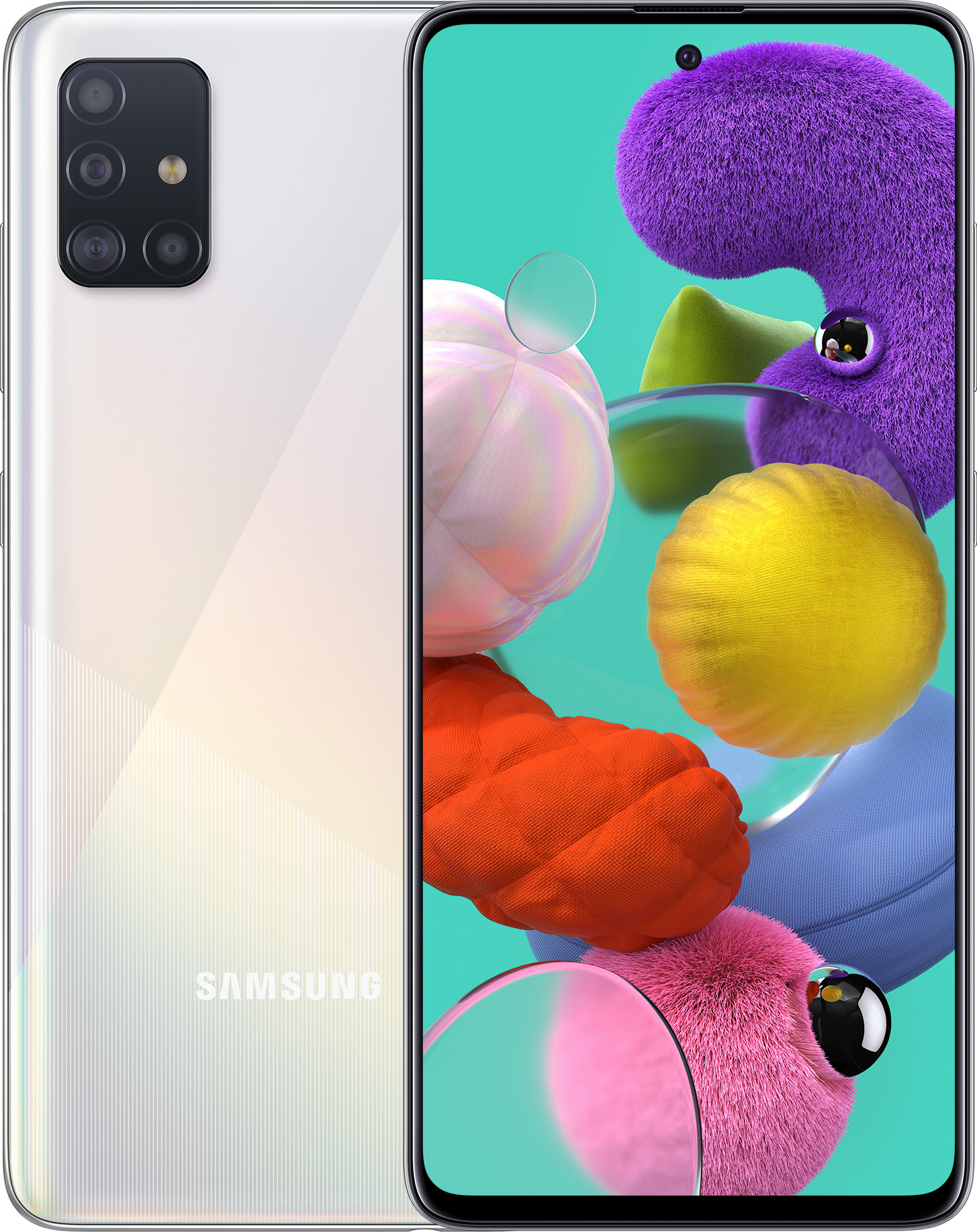 Смартфон Samsung Galaxy A51 128 ГБ белый купить на фирменном сайте  galaxystore в Москве, цены на мобильный телефон Смартфон Samsung Galaxy A51  128 ГБ белый