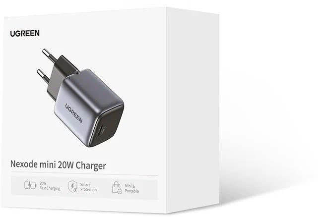 Сетевое зарядное устройство UGREEN Сетевое зарядное устройство UGREEN CD318 USB-C, GaN, PD, 20 Вт серый фото 4