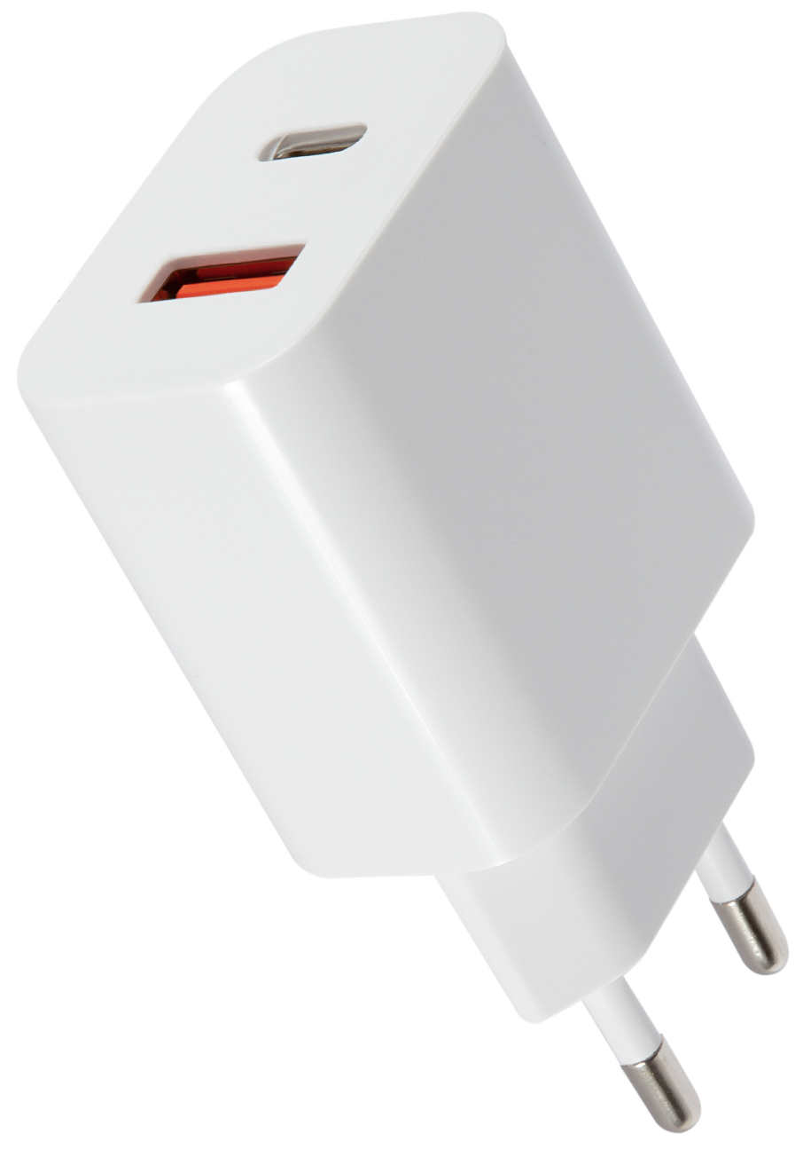 Сетевое зарядное устройство moonfish USB-A + USB-C, PD, 20 Вт белый ...