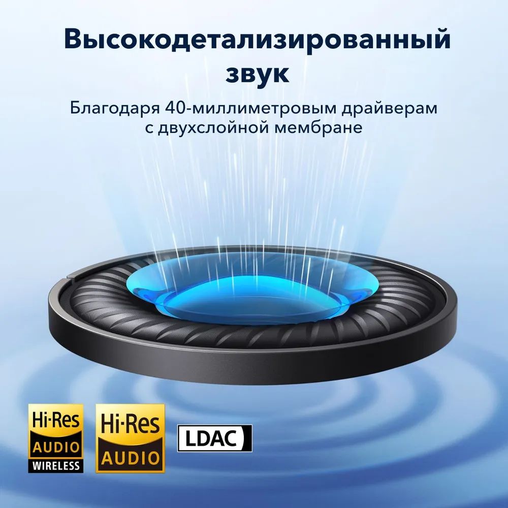 Наушники Soundcore by Anker, Space Q45 A3040 синий фото 3