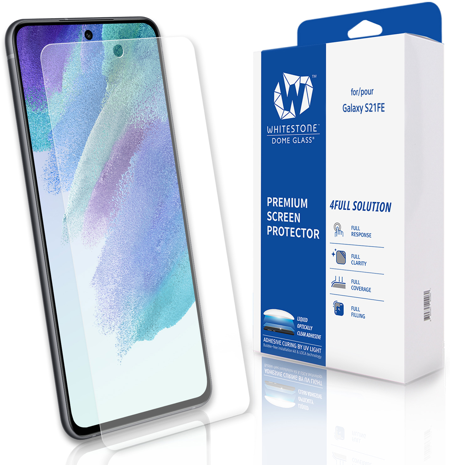 Защитное стекло Whitestone DomeGlass для Galaxy S21 FE, без УФ-лампы купить  на фирменном сайте galaxystore в Москве, цены на Защитное стекло Whitestone  DomeGlass для Galaxy S21 FE, без УФ-лампы