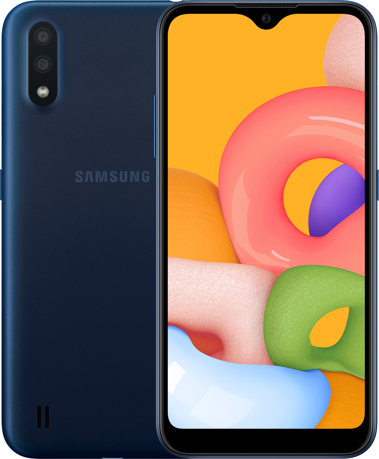 Смартфон Samsung Galaxy A01 16 ГБ синий купить на фирменном сайте  galaxystore в Москве, цены на мобильный телефон Смартфон Samsung Galaxy A01 16  ГБ синий