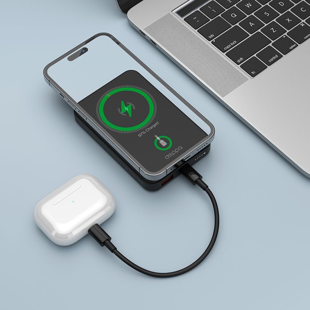 Внешний аккумулятор Deppa Внешний аккумулятор Deppa NRG MagSafe, 10000mAh, 15Вт черный фото 3