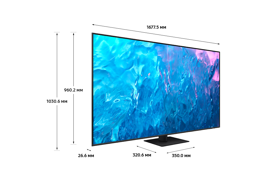 Телевизор Samsung 75'' QLED 4K Q70C темно-серый QE75Q70CAUXRU - фото 5