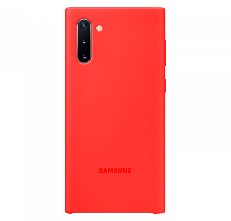 Чехол Samsung Silicone Cover для Galaxy Note10 красный