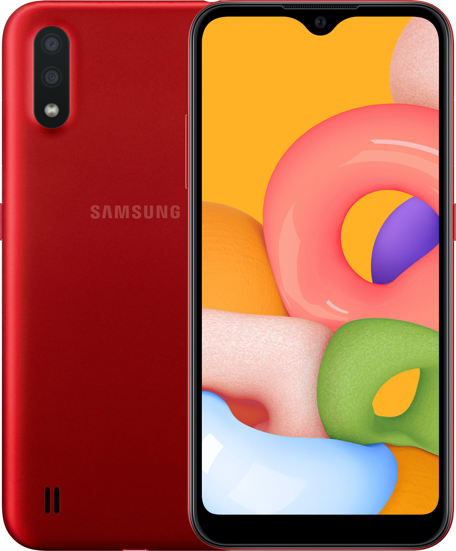 Смартфон Samsung Galaxy A01 16 ГБ красный купить на фирменном сайте  galaxystore в Москве, цены на мобильный телефон Смартфон Samsung Galaxy A01  16 ГБ красный