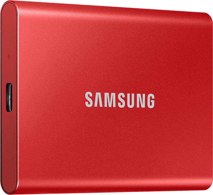 Внешний накопитель Samsung SSD USB 3.2 T7 2 ТБ красный