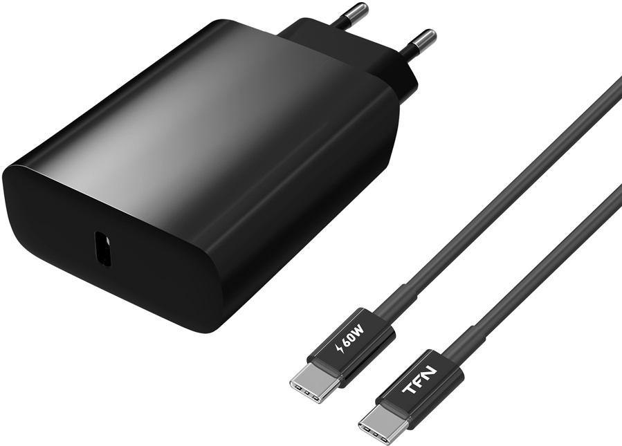 Сетевое зарядное устройство Samsung USB-C + кабель USB-C, PD, 25Вт черный TFN-WC34 USB-C + кабель USB-C, PD, 25Вт черный - фото 1