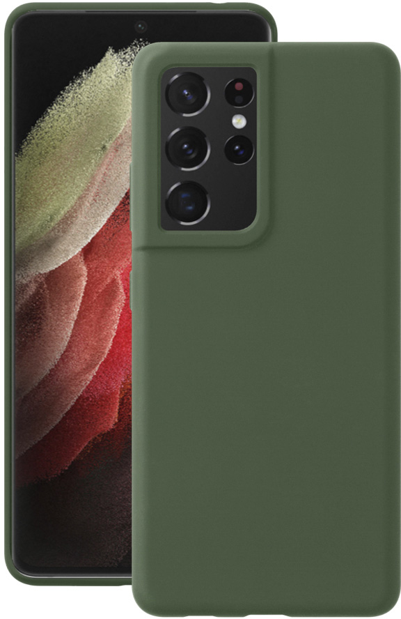 Чехол Deppa Liquid Silicone Pro для Galaxy S21 Ultra зеленый
