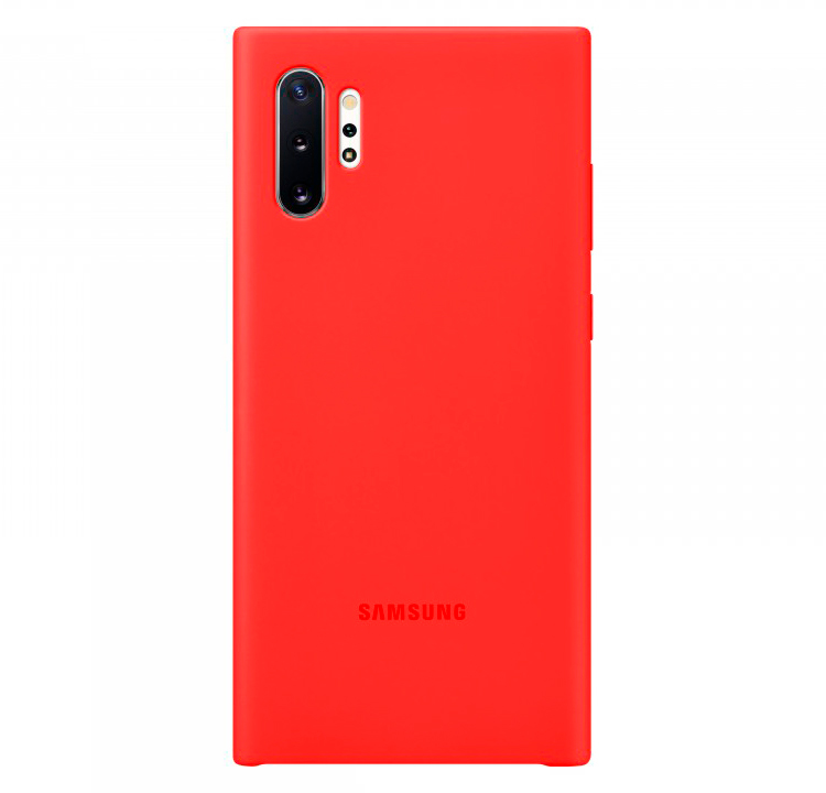 Чехол Samsung Silicone Cover для Galaxy Note10+ красный