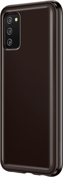 Чехол Samsung Soft Clear Cover для Galaxy A03s черный EF-QA037TBEGRU - фото 3