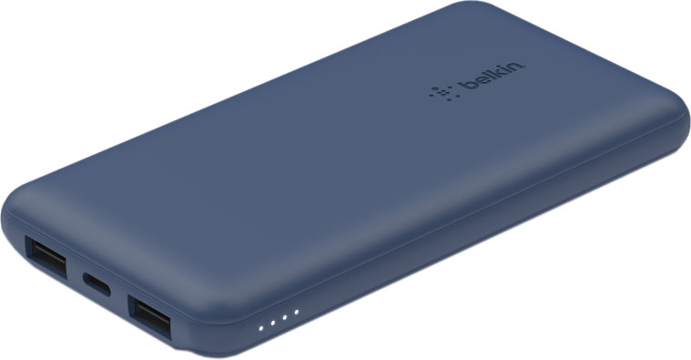 Внешний аккумулятор Belkin + кабель USB-A - USB-C, 10000 mAh синий BPB011btBL + кабель USB-A - USB-C, 10000 mAh синий - фото 1