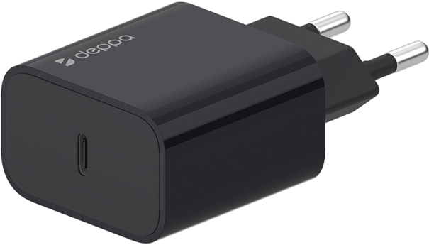 Сетевое зарядное устройство Deppa USB Type-C, PD, 25 Вт черный 11376 - фото 1