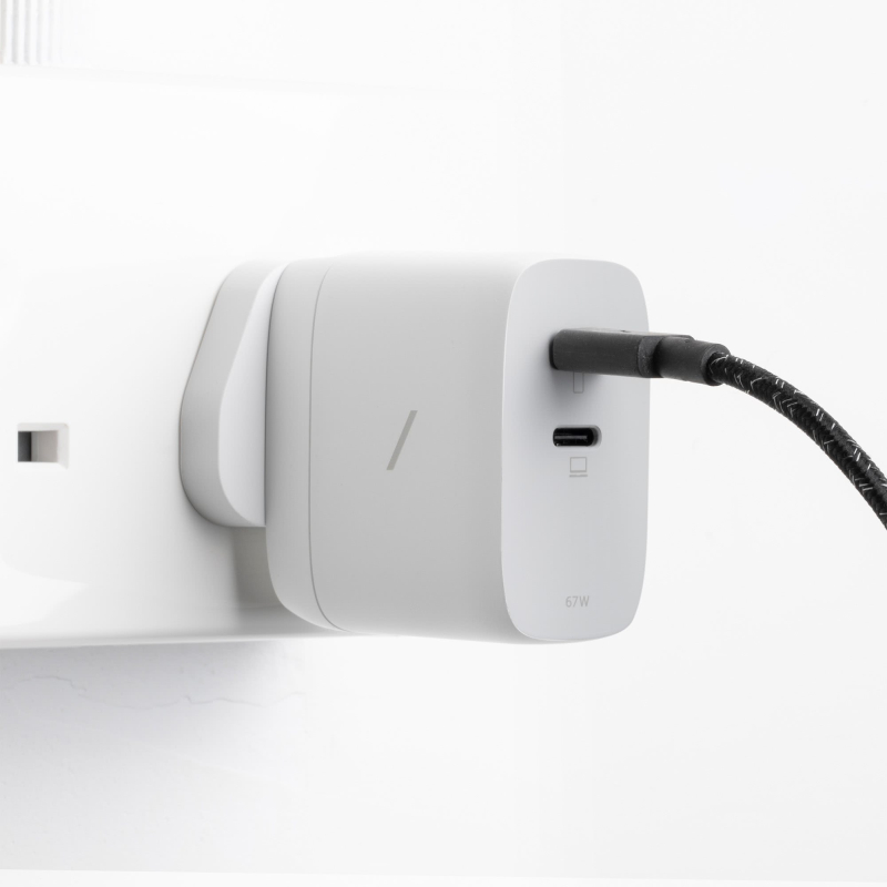 Сетевое зарядное устройство Native Union Сетевое зарядное устройство Native Union Fast GaN Charger 2USB-C, PD, 67 Вт белый фото 6