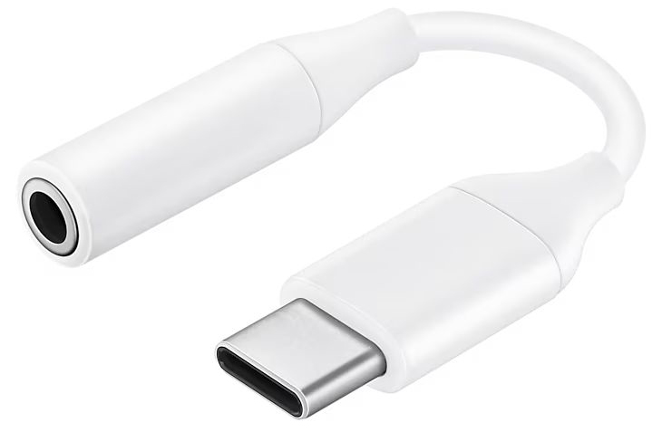 

Переходник Samsung USB Type-C для наушников 3.5 мм белый, USB Type-C для наушников 3.5 мм белый