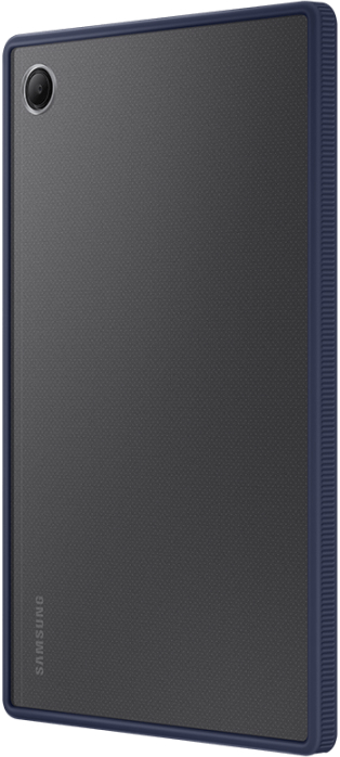 Чехол Samsung Clear Edge Cover Tab A8 прозрачный с темно-синей рамкой EF-QX200TNEGRU, цвет темно-синий - фото 3