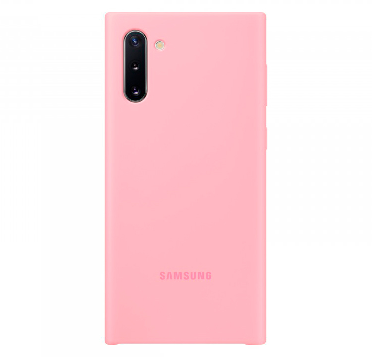Чехол Samsung Silicone Cover для Galaxy Note10 розовый