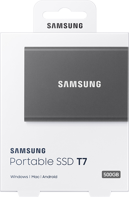 Внешний накопитель Samsung SSD USB 3.2 T7 500 ГБ серый MU-PC500T/WW MU-PC500T/WW - фото 8