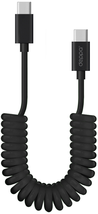 Кабель Deppa USB-C - USB-C, витой, 1.5 м черный 72327