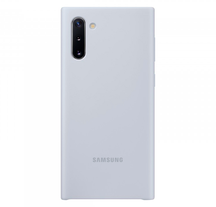 Чехол Samsung Silicone Cover для Galaxy Note10 серебристый