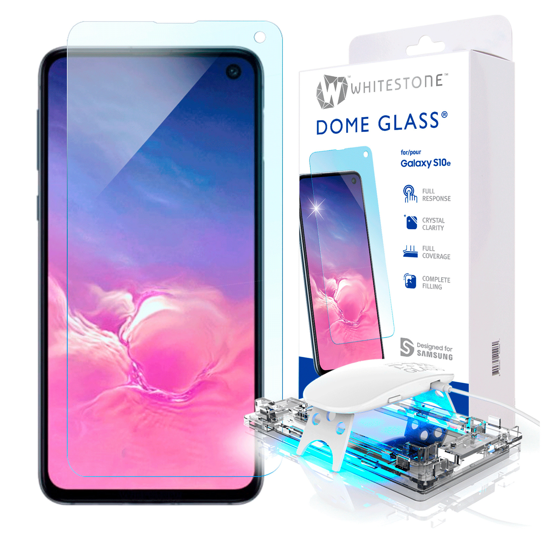 Защитное стекло Whitestone DomeGlass Galaxy S10E