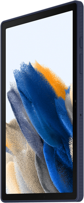 Чехол Samsung Clear Edge Cover Tab A8 прозрачный с темно-синей рамкой EF-QX200TNEGRU, цвет темно-синий - фото 4