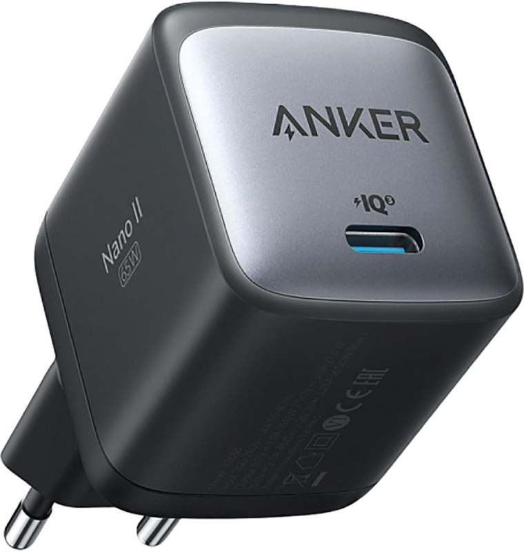 Сетевое зарядное устройство Anker PowerPort Nano II USB-C, GaN, 65 Вт черный ANK-A2663G11-BK