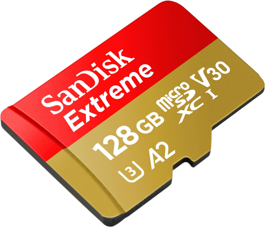 Карта памяти Sandisk Extreme microSDXC 128 ГБ красно-золотой SDSQXA1-128G-GN6MN, цвет красный - фото 1