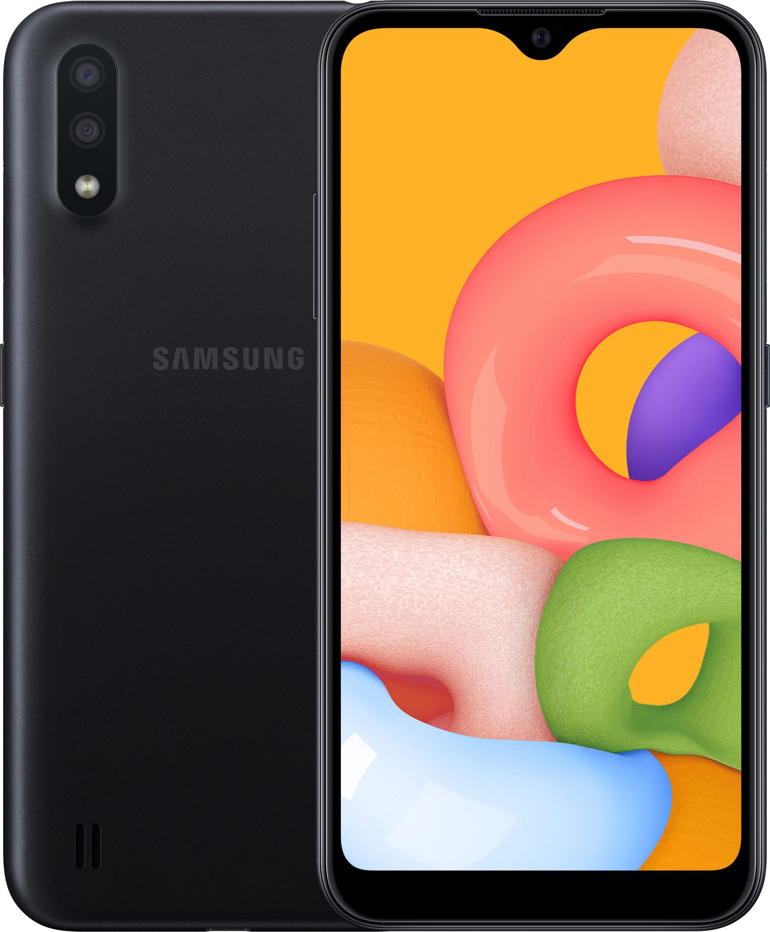 Смартфон Samsung Galaxy A01 16 ГБ черный