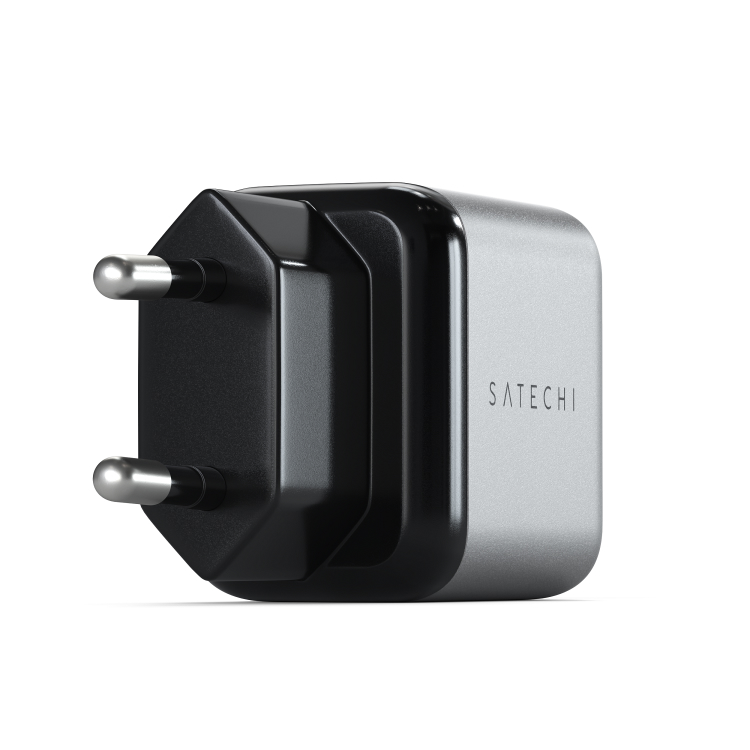 Сетевое зарядное устройство Satechi USB-C, 30 Вт серый космос ST-UC30WCM-EU, цвет серебристый - фото 4