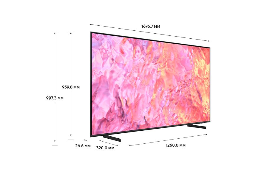 Телевизор Samsung Телевизор Samsung 75'' QLED 4K Q60C черный фото 5
