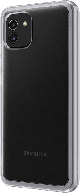 Чехол Samsung Soft Clear Cover для Galaxy A03 прозрачный EF-QA035TTEGRU - фото 3